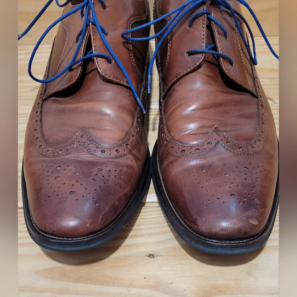 Men's Brown Dress‎ ShoeLace Up Wingtip Brogues Oxford Aldo Size 13 Leather